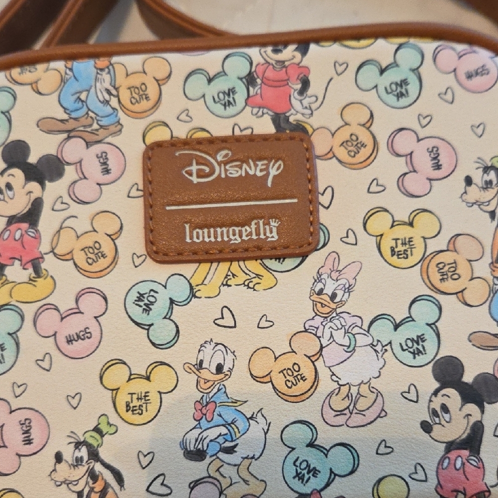 Loungefly Disney Character Print Crossbody Bag - Picture 2 of 3